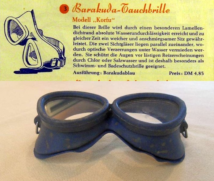 oben: Barakuda Brille (logo), unten: Brille der Medi Nixe!