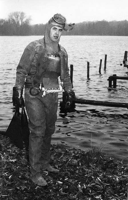 1958 Okt. mit Biber III Trockentauchanzug