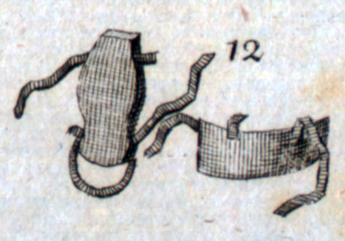 So sind auf dem Kuperstichen die "Bleysohlen" dargestellt. Die gewölbte Lauffläche, das durchgebogene Fußbett und das unzureichende Geschir haben ihre Funktion sicher nicht erfüllt. Die Darstellung kann man als künstlerische Freiheit interpretieren. . ..