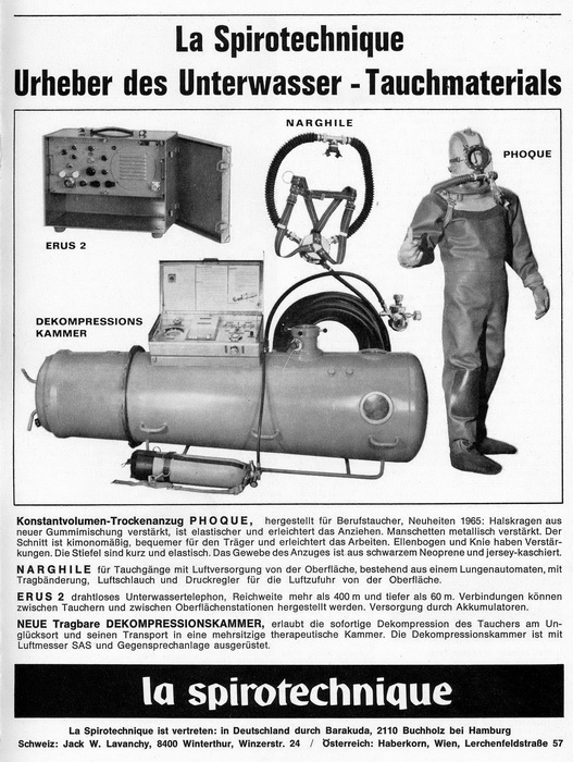 Werbeanzeige von La Spirotechnique 1964