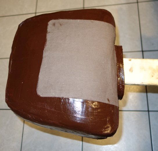 beschichteter Beutel mit Halterung