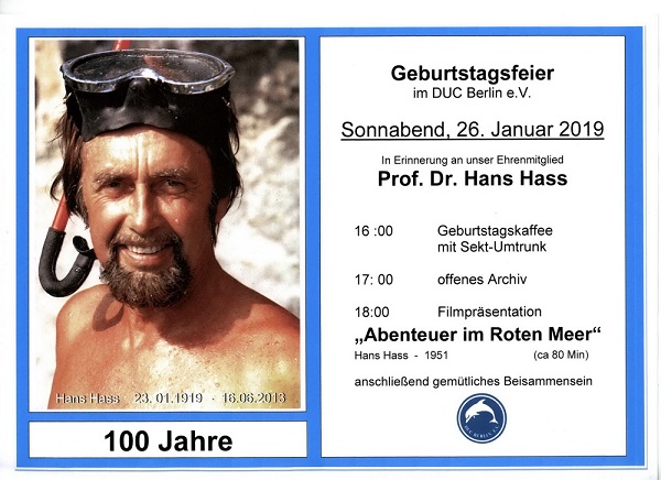 Programm Hinweis zum 100.Geburtstag