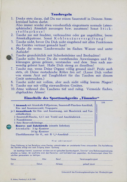 Tauchregeln